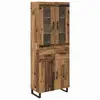Image de Vidaxl haut armoire 2 pc bois ancien 69,5 x 34 x 180 cm