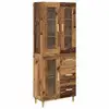 Image de Vidaxl haut armoire bois ancien 69,5 x 34 x 180 cm bois d'ingénierie
