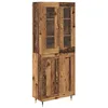 Image de Armoire murale en bois ancien - vidaXL - 69 5x34x180 cm - Bois dingénierie - 4 portes - Montage mural - Buffet rustique