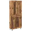 Image de Vidaxl haut armoire 2 pc bois ancien 69,5 x 34 x 180 cm
