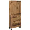 Image de Vidaxl haut armoire 2 pc bois ancien 69,5 x 34 x 180 cm