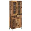 Image de Vidaxl haut armoire avec tiroir 2 pcs bois ancien bois d'ing ©nierie