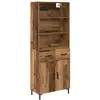 Image de Vidaxl haut armoire bois ancien 69,5 x 34 x 180 cm bois d'ingénierie