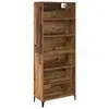 Image de Vidaxl haut armoire bois ancien 69,5 x 34 x 180 cm bois d'ingénierie