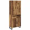Image de Vidaxl haut armoire 2 pc bois ancien 69,5 x 34 x 180 cm