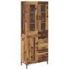 Image de Vidaxl haut armoire 2 pc bois ancien 69,5 x 34 x 180 cm