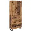 Image de Vidaxl haut armoire avec tiroir 2 pcs bois ancien 69,5 x 34 x 180 cm