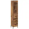 Image de Vidaxl haut armoire bois ancien 34,5 x 34 x 180 cm bois d'ingénierie