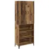 Image de Vidaxl haut armoire bois ancien 69,5 x 34 x 180 cm bois d'ingénierie