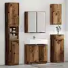 Image de Ensemble De Mobilier De Salle De Bain 4 Pcs Bois Ancien Vidaxl