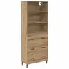 Image de Vidaxl haut armoire 2 pc chêne artisanal 69,5 x 32,5 x 180 cm