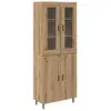 Image de Vidaxl haut armoire 2 pc chêne artisanal 69,5 x 34 x 180 cm