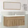 Image de Armoire De Salle De Bain Chêne Artisanal 100 X 38,5 X 46 Cm Vidaxl