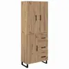 Image de Vidaxl haut armoire 2 pc chêne artisanal 69,5 x 34 x 180 cm