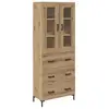 Image de Vidaxl haut armoire 2 pcs chêne artisanal 69,5 x 34 x 180 cm