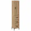 Image de Vidaxl haut armoire chêne artisanal 34,5 x 34 x 180 cm