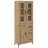 Image de Vidaxl haut armoire 2 pcs chêne artisanal bois d'ingénierie