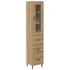 Image de Haut de buffet en bois - vidaXL - Chêne artisanal - 345x34x180 cm - Avec tiroir - Avec porte à charnières