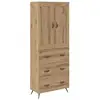 Image de Vidaxl haut armoire avec tiroir chêne artisanal 69,5 x 34 x 180 cm