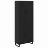 Image de Vidaxl haut armoire 2 pc chêne noir 69,5 x 34 x 180 cm