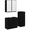 Image de Vidaxl ensemble de mobilier de salle de bain 3 pcs chêne noir