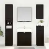 Image de Ensemble De Meubles De Salle De Bain 3 Pcs Chêne Noir Vidaxl