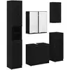 Image de Vidaxl ensemble de mobilier de salle de bain 5 pcs chêne noir