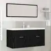 Image de Armoire De Salle De Bain Chêne Noir 100 X 38,5 X 46 Cm Vidaxl