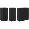 Image de Vidaxl buffet 3 pc chêne noir 69,5 x 34 x 180 cm bois d'ingénierie