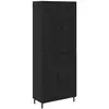 Image de Vidaxl haut armoire 2 pc chêne noir 69,5 x 34 x 180 cm