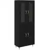 Image de Vidaxl haut armoire 2 pcs chêne noir bois d'ingénierie