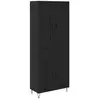 Image de Vidaxl haut armoire chêne noir 69,5 x 34 x 180 cm bois d'ingénierie