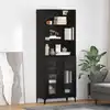 Image de Haut Armoire Chêne Noir 69,5 X 34 X 180 Cm Bois D'ingénierie Vidaxl