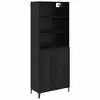 Image de Vidaxl haut armoire chêne noir 69,5 x 34 x 180 cm bois d'ingénierie