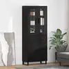 Image de Haut Armoire 2 Pc Chêne Noir 69,5 X 34 X 180 Cm Vidaxl