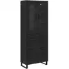 Image de Vidaxl haut armoire 2 pc chêne noir 69,5 x 34 x 180 cm