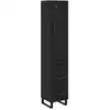 Image de Vidaxl haut armoire chêne noir 34,5 x 34 x 180 cm bois d'ingénierie