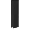 Image de Vidaxl haut armoire ch  ne noir 34,5 x 34 x 180 cm bois d'ing ©nierie