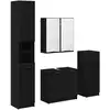 Image de Vidaxl ensemble de mobilier de salle de bain 4 pcs chêne noir