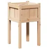 Image de Cache-pot de jardin en bois de pin - vidaXL - Nature - 40x40x70 cm - Bois de pin massif - Durable