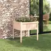 Image de Cache-pot De Jardin Nature 70 X 70 X 70 Cm Bois De Pin Massif Vidaxl