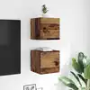 Image de Meuble Tv Mural Bois Ancien 30,5 X 30 X 30 Cm Bois D'ingénierie Vidaxl