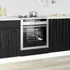 Image de Armoire De Four Lucca Chêne Noir 60 X 46 X 81,5 Cm Vidaxl