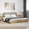 Image de Cadre De Lit Avec Tête De Lit Chêne Artisanal 180 X 200 Cm Vidaxl