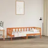 Image de Cadre de lit - VIDAXL - Pin massif - Plateforme à lattes - 90 x 190 cm - Cire marron