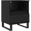 Image de Vidaxl armoire de lit chêne noir 40 x 35 x 50 cm bois d'ingénierie
