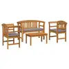 Image de Vidaxl ensemble de salon rose de jardin 4 pcs bois d'acacia massif