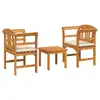 Image de Vidaxl ensemble de salon rose de jardin 3 pcs bois d'acacia massif