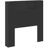 Image de Tête de lit moderne avec LED - vidaXL - Noir - Bois dingénierie - 100x165x1035 cm - Éclairage LED multicolore