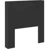 Image de Vidaxl tête de lit de rangement avec led noir bois d'ingénierie